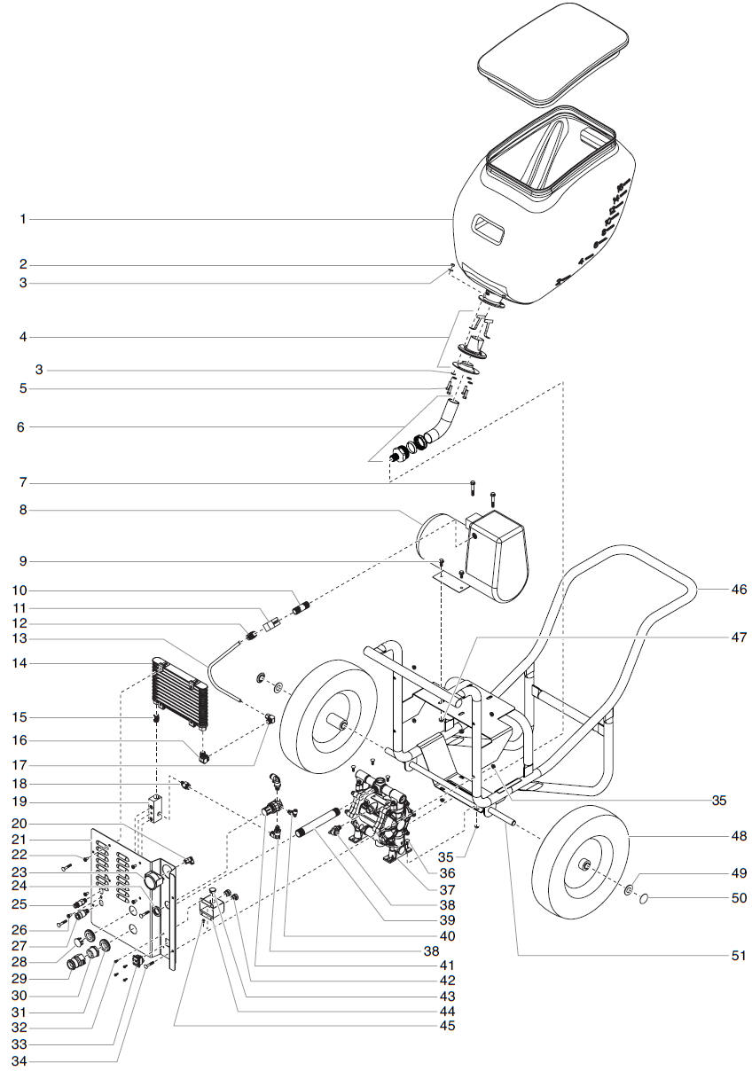 PowrTex 600DD Main Assembly (P/N 600-140)
